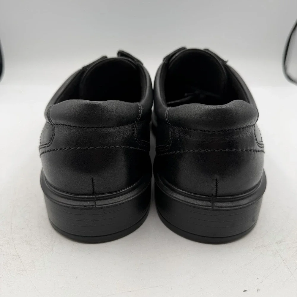 Ecco Helsinki Dress Shoes Mens EU 46 US‎ 12-12.5 Black Leather Bike Toe Oxfords